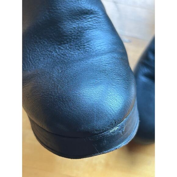 Eileen Fisher Harp Leather Platform Ankle Bootie Black Slip On Size 9 - Picture 6 of 11